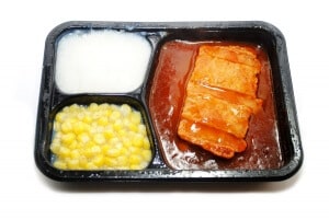 Unpleasant looking TV dinner. Choosing KPIs because they are easy can make for unpaletable results