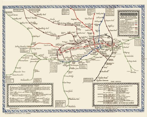 Tube map from around 1920