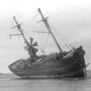 Stranded ship