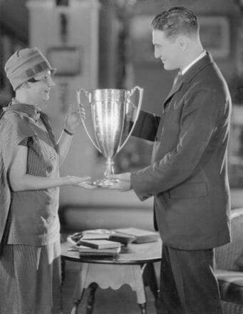 winners cup being awarded