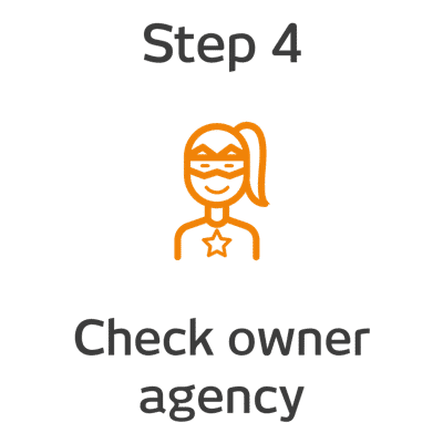 ROKET-DS Step 4 - Check owner agency