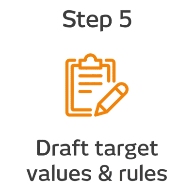 ROKET-DS Step 5 - Draft target values and rules