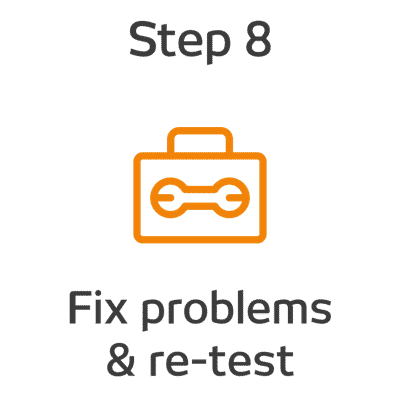 ROKET-DS Step 9 - Fix problems and re-test