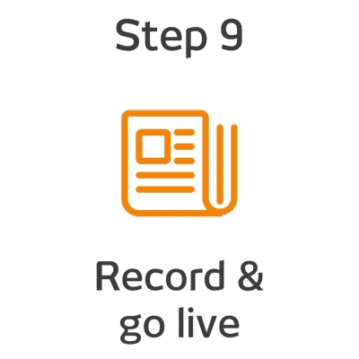 ROKET-DS Step 9 - Record and go live