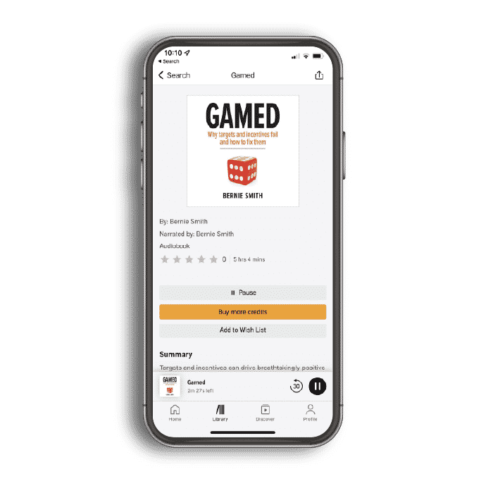 GAMED book on audiobook app