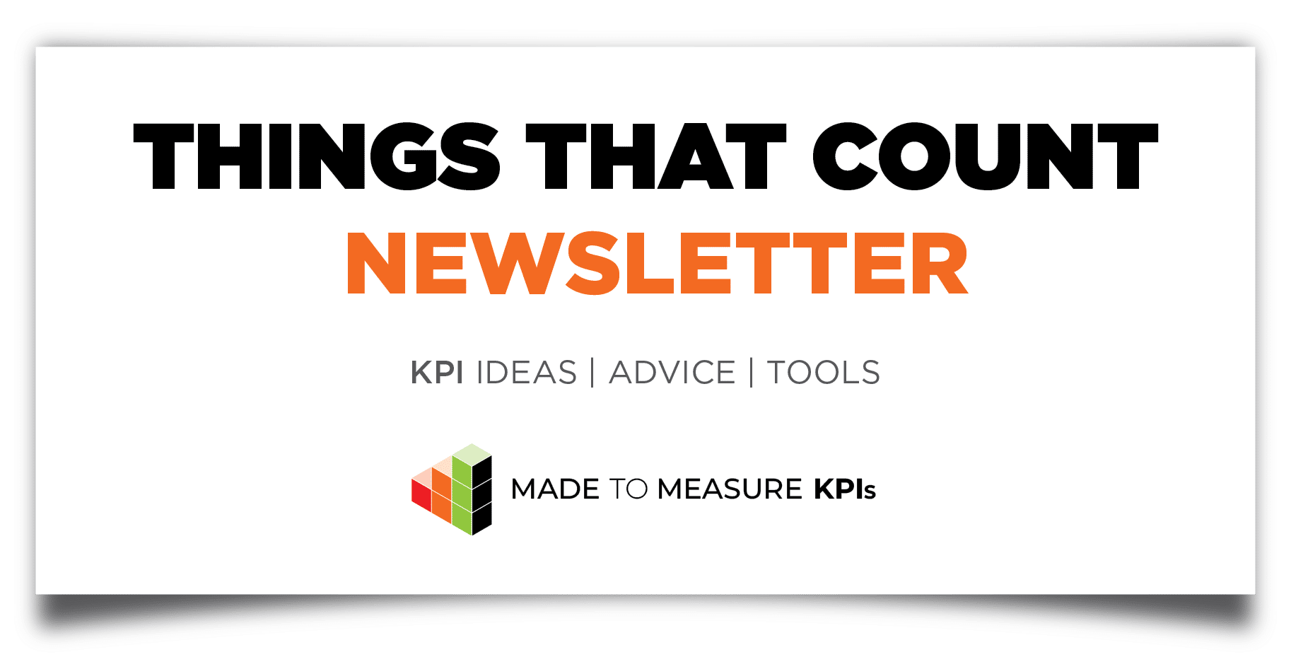Things that Count Newsletter Banner