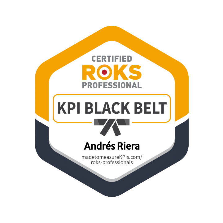 Andres Riera KPI Black Belt Badge Andres Riera KPI Black Belt Badge